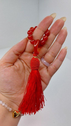 تسبیح انگشتی عقیق سرخ