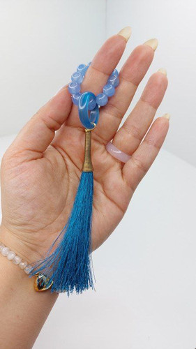 تسبیح انگشتی جید آبی