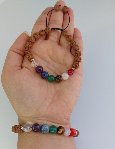 دستبند هفت چاکرا با مالا رودراکشا