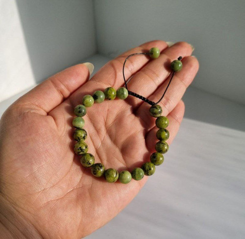 دستبند سنگ یشم سرپانتین