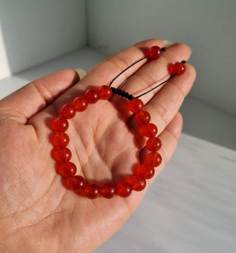 دستبند سنگ عقیق سرخ