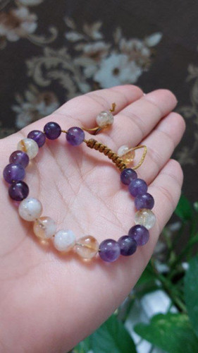 دستبند آمتیست و سیترین