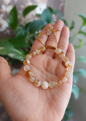 دستبند سنگ سیترین کوارتز