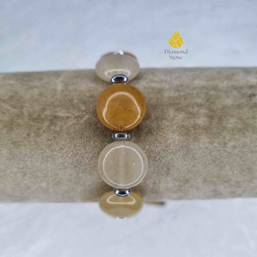 دستبند سکه ای اونتورین پرتقالی (عنصر خاک)