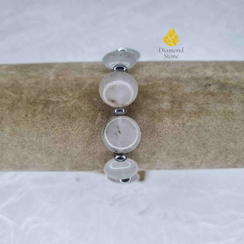 دستبند سکه ای کوارتز برفی (عنصر فلز)