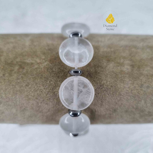 دستبند سکه ای کریستال کوارتز (عنصر فلز)