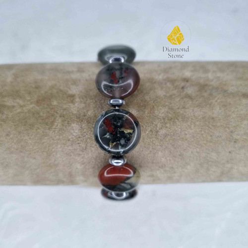 دستبند سکه ای سنگ خون (عنصر اتش)