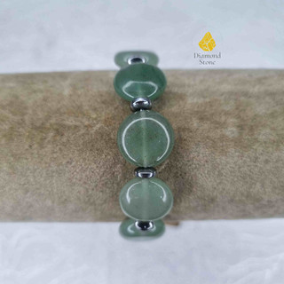 دستبند سکه ای اونتورین سبز (عنصر چوب)