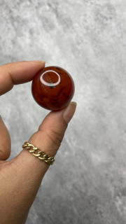 گوی سنگ طبیعی عقیق سرخ