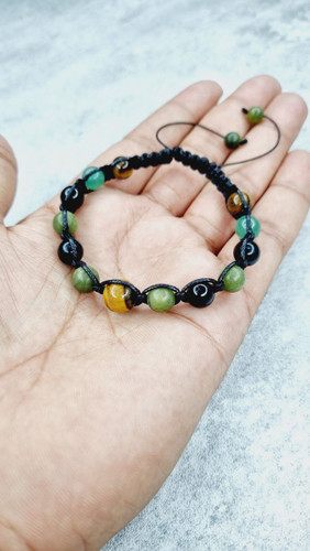 دستبند بافت چرم عنصر چوب