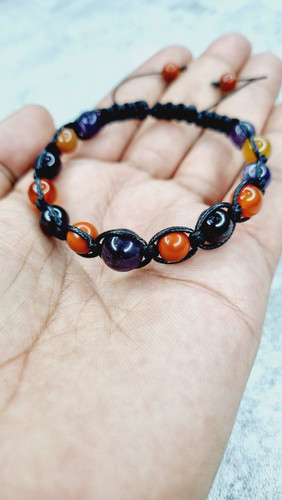 دستبند بافت چرم عنصر آتش