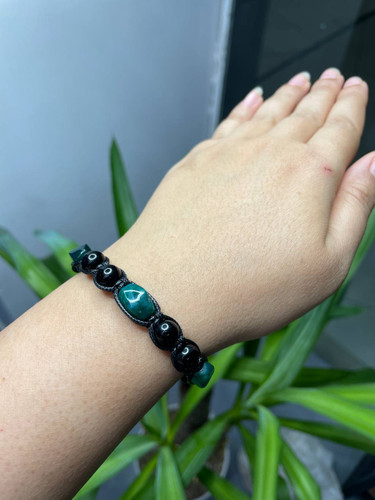 دستبند بافت سنگ شانس (چوب)